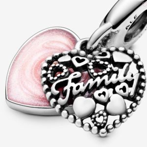 Love Makes a Family Heart Dangle Charm