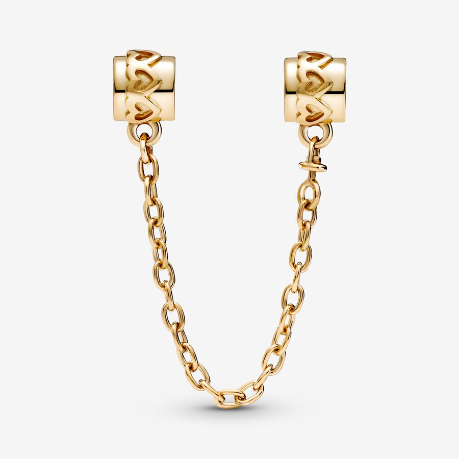 Hearts Safety Chain Charm