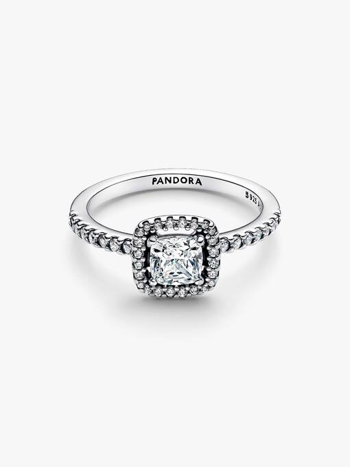 Sparkling Square Halo Ring - Image 2