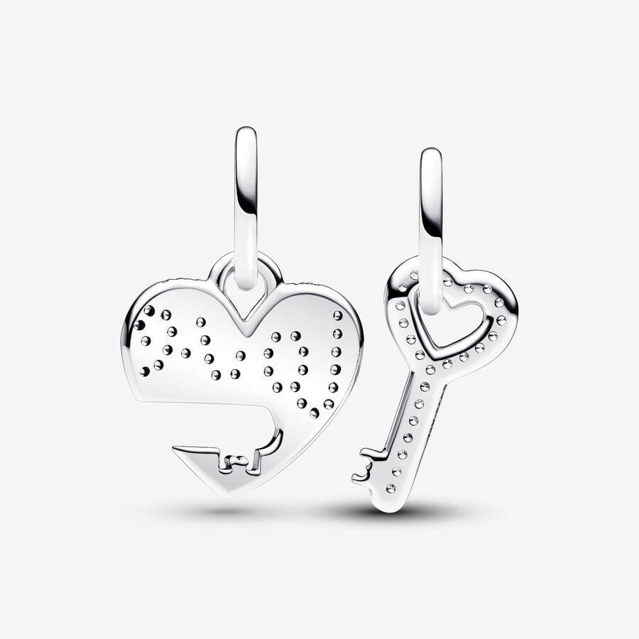 Splittable Heart & Key Dangle Charm - Image 3