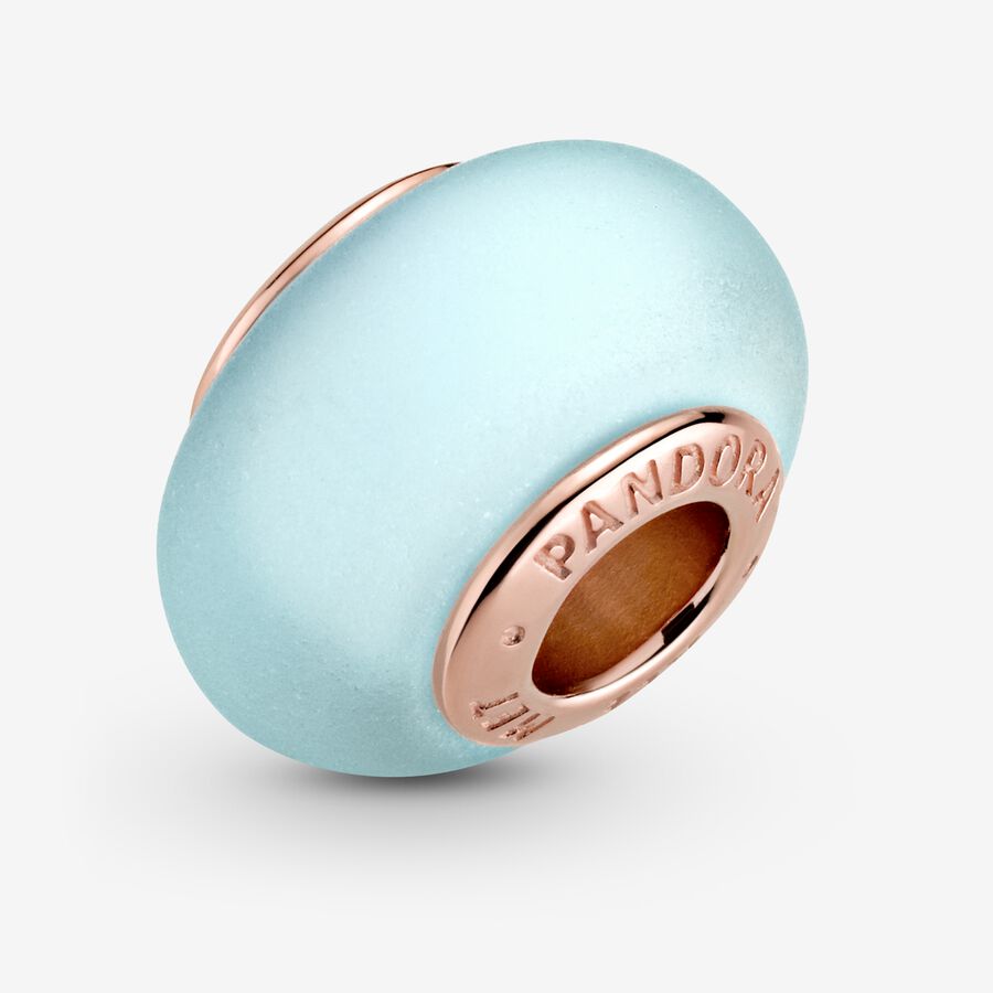 Matte Blue Murano Glass Charm - Image 3