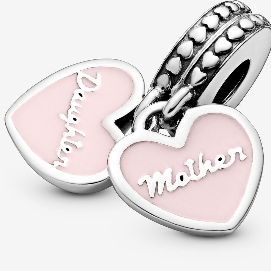 Mother & Daughter Hearts Dangle Charm - Image 4