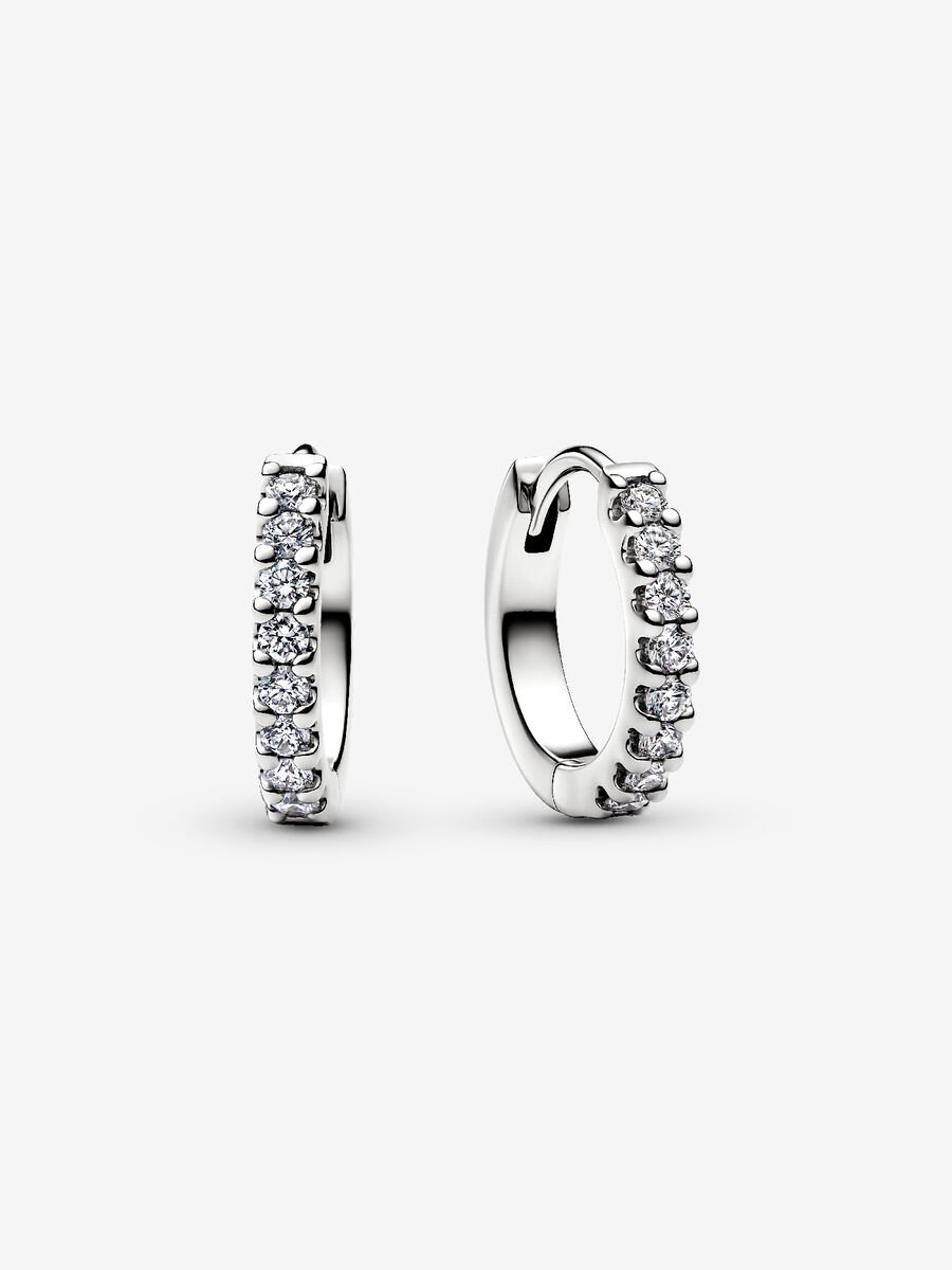 Era Lab-Grown Diamond Pavé Hoop Earrings - Image 2