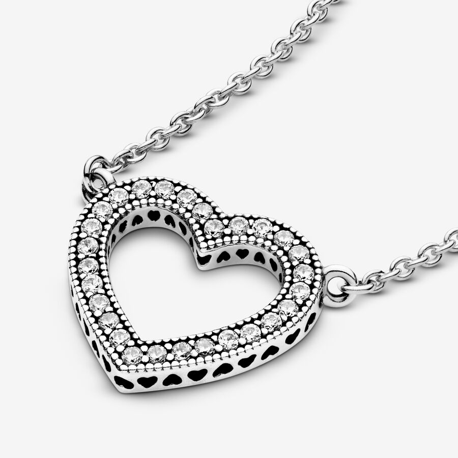 Sparkling Open Heart Necklace - Image 4