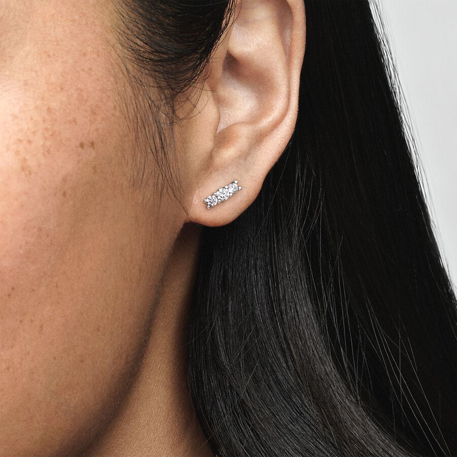 Sparkling Stud Earrings - Image 2