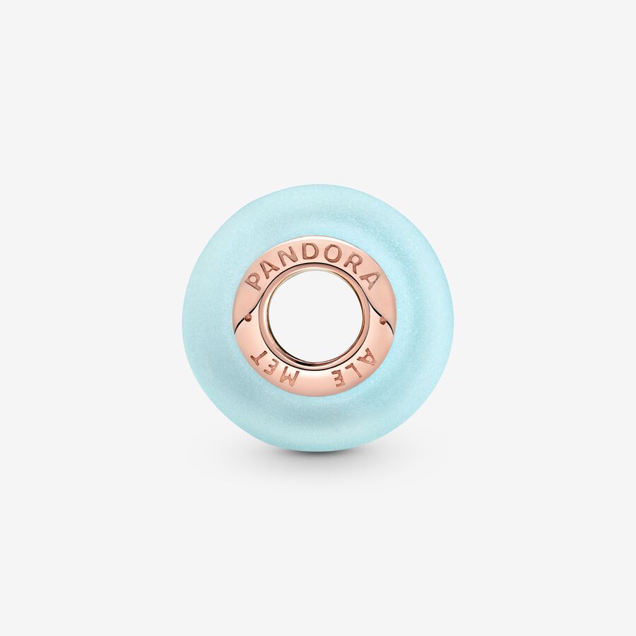 Matte Blue Murano Glass Charm - Image 5