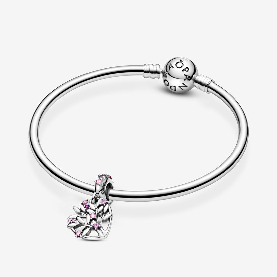 Pink Heart Family Tree Dangle Charm - Image 4