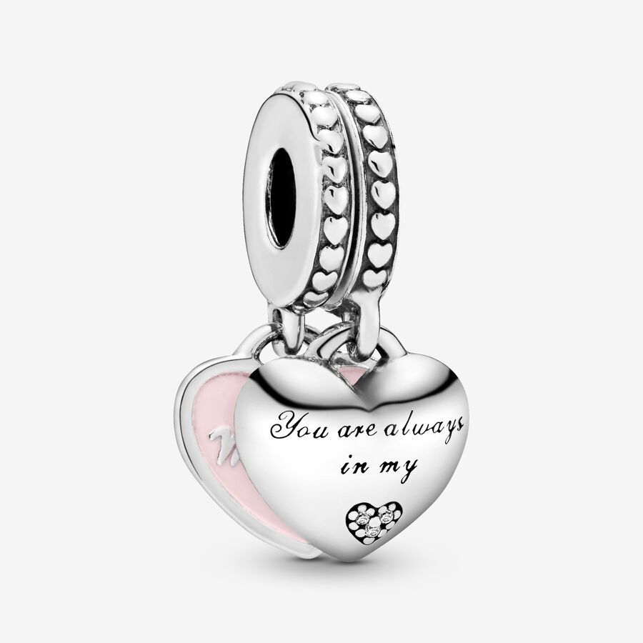 Mother & Daughter Hearts Dangle Charm