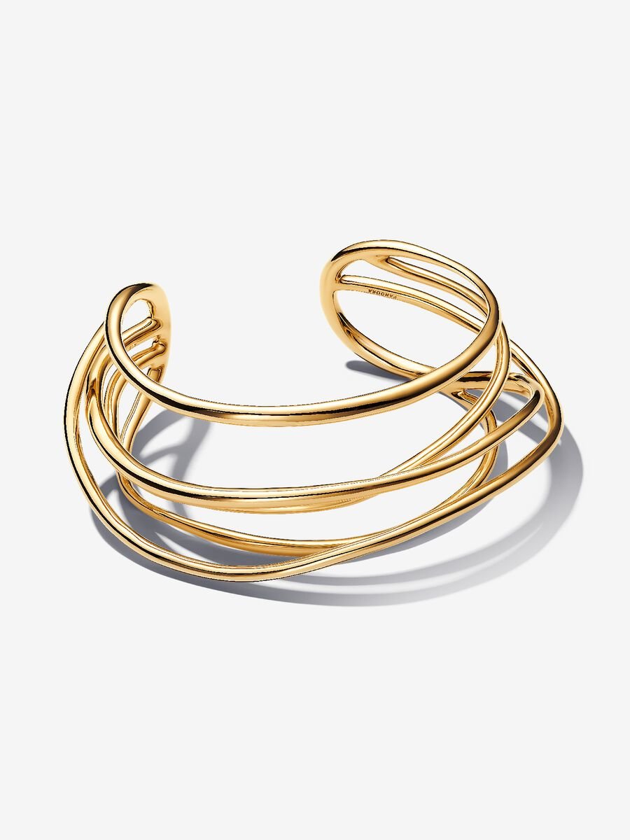 Organically Shaped Wired Open Bangle - Image 2