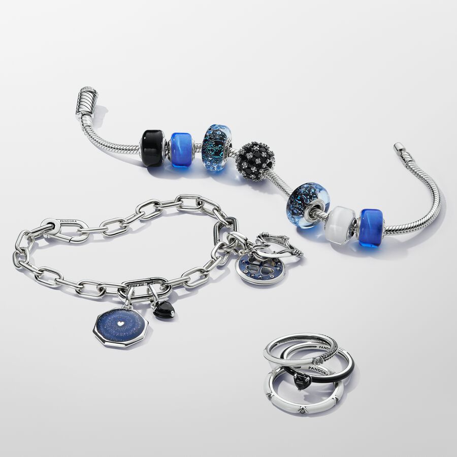 Wavy Dark Blue Murano Glass Ocean Charm - Image 5