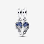 Sparkling Splitable Angel Wings Dangle Charm