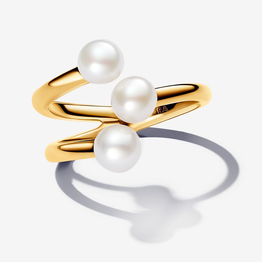 Treated Freshwater Cultured Pearl Open Ring - Image 2
