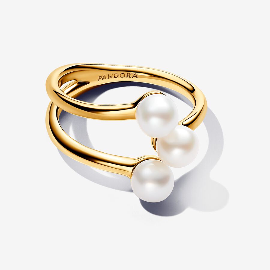Treated Freshwater Cultured Pearl Open Ring - Image 4