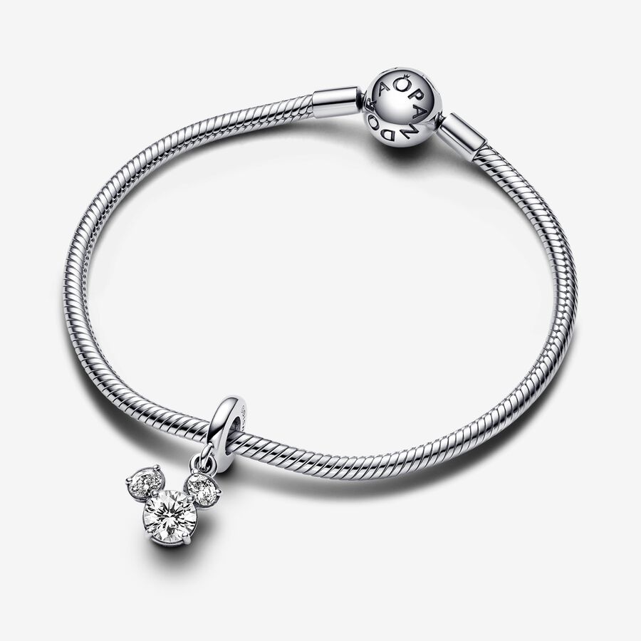 Mouse Sparkling Head Silhouette Dangle Charm - Image 3
