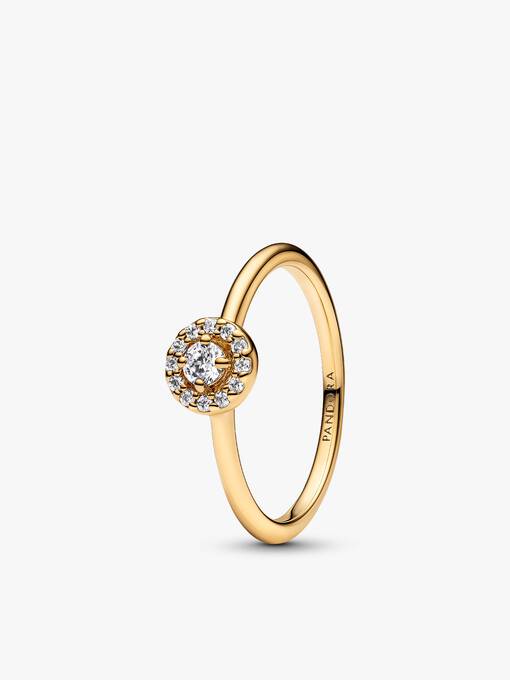 Golden Pave Halo Jewelry Set - Image 2