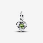 August Spring Green Eternity Circle Dangle Charm