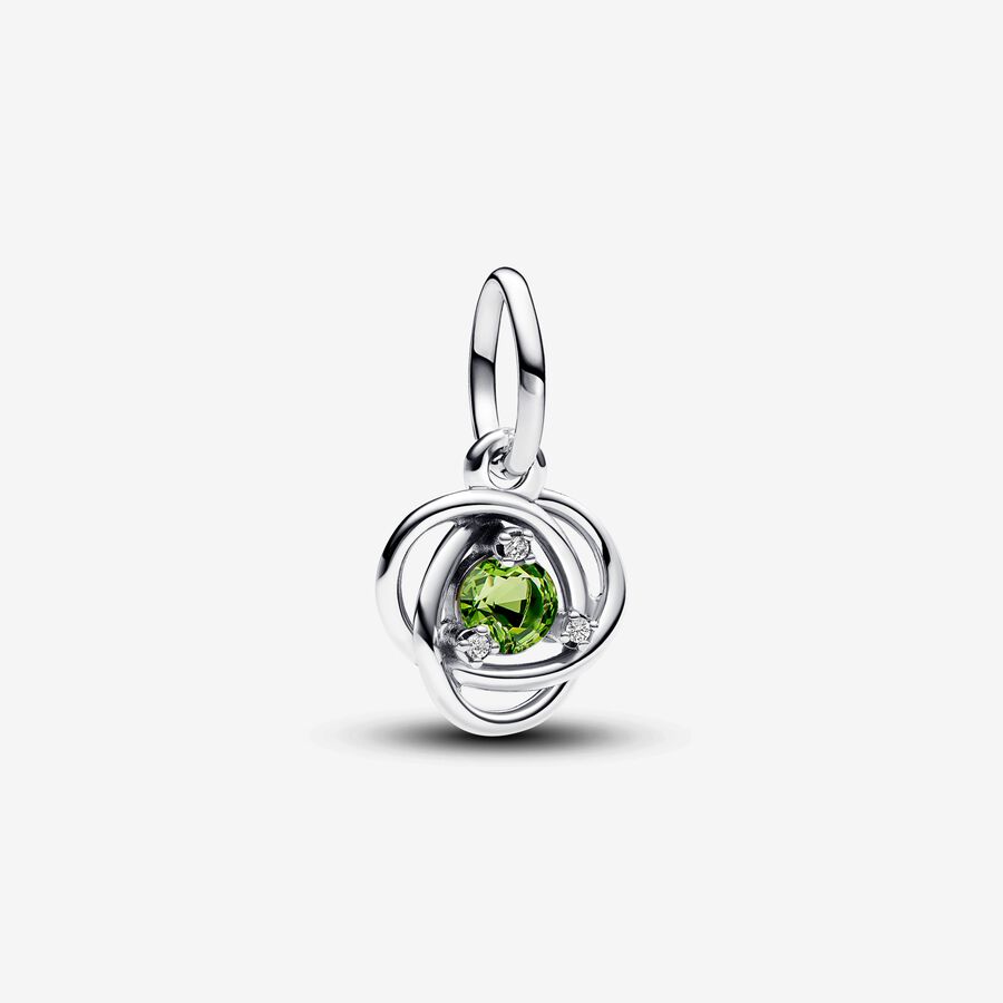 August Spring Green Eternity Circle Dangle Charm