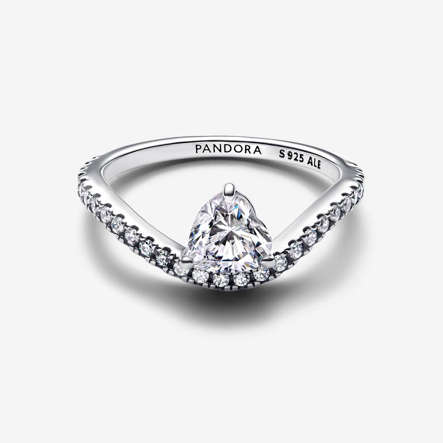 Golvend Pavé Hart Ring - Image 2
