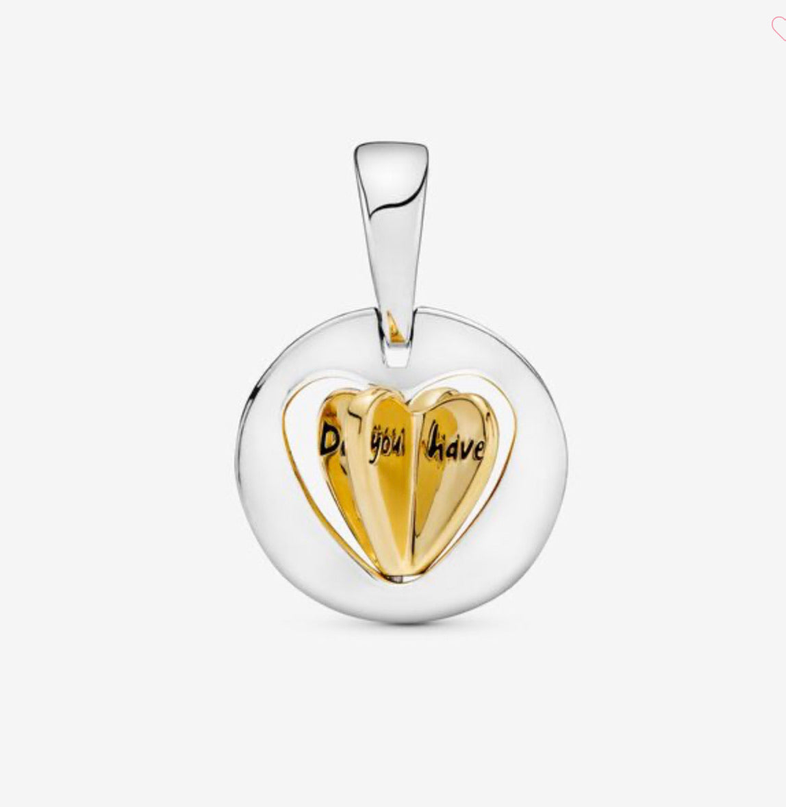 Mom's Golden Heart Dangle Charm - Image 2
