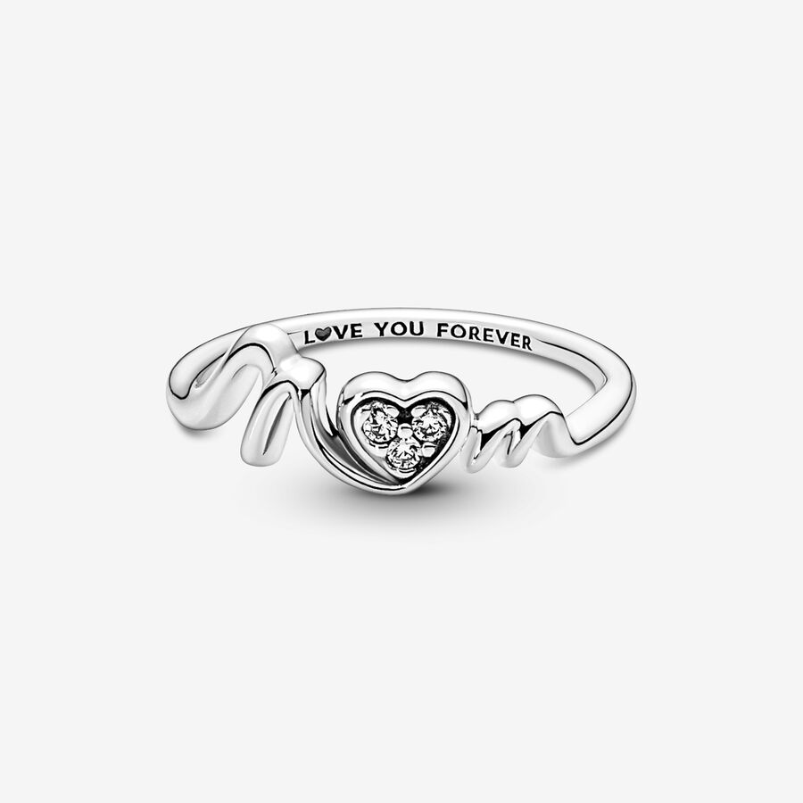 Mom Pavé Heart Ring - Image 4