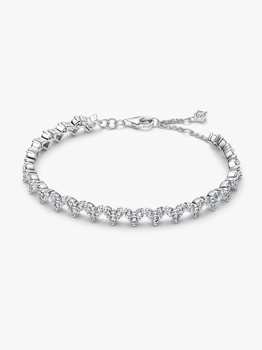 Triple Stone Heart Bracelet