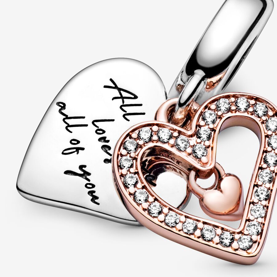 Sparkling Freehand Heart Dangle Charm - Image 4