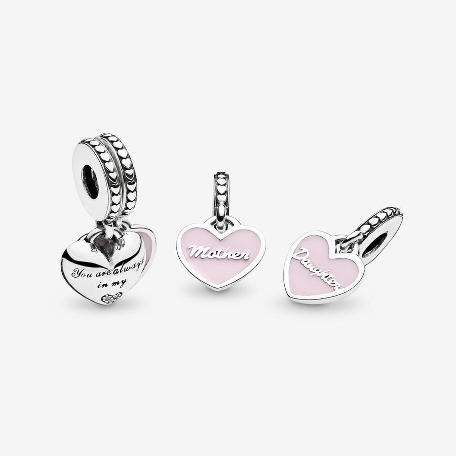 Mother & Daughter Hearts Dangle Charm - Image 5