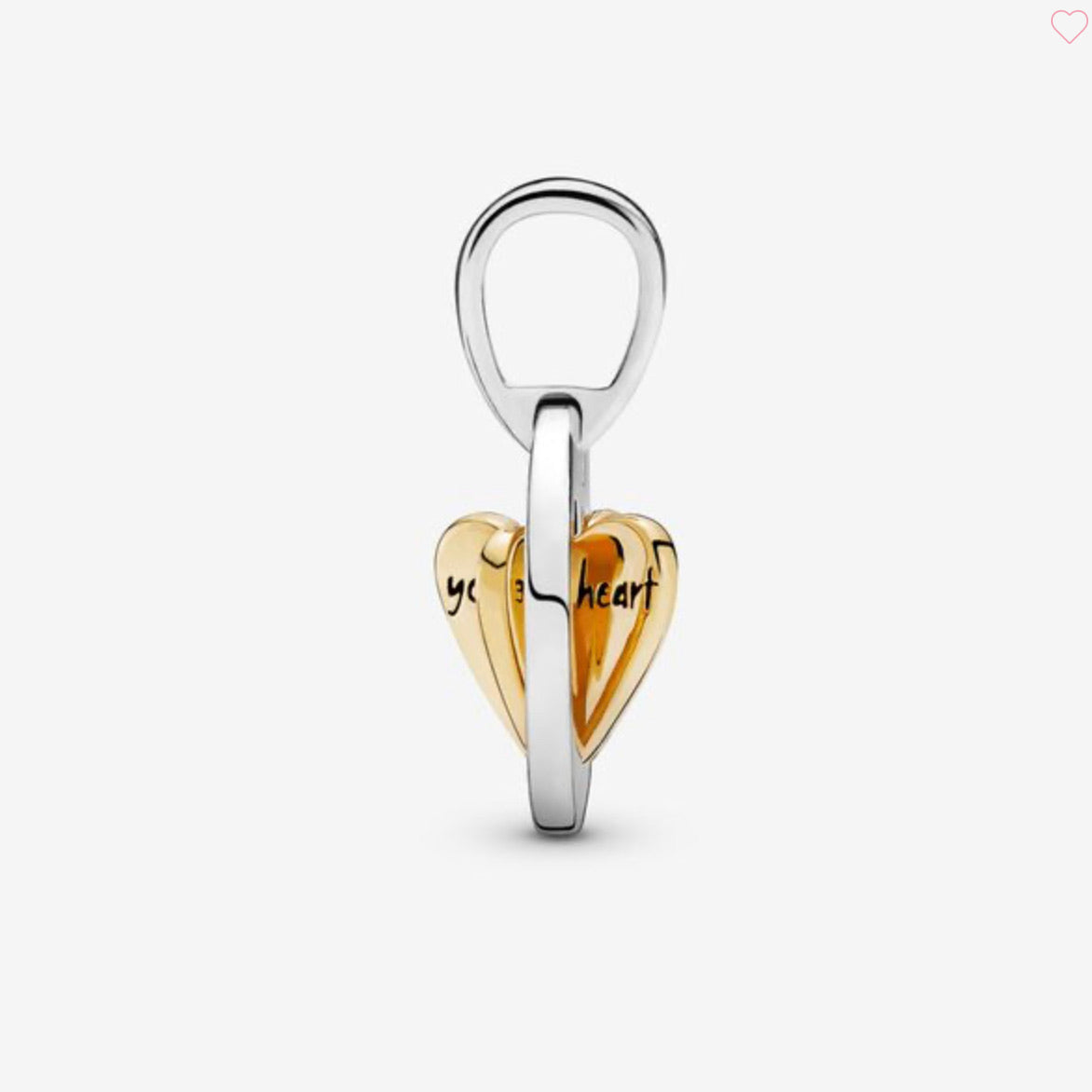 Mom's Golden Heart Dangle Charm - Image 3