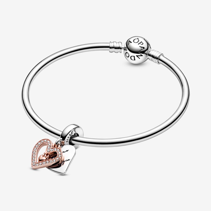 Sparkling Freehand Heart Dangle Charm - Image 3