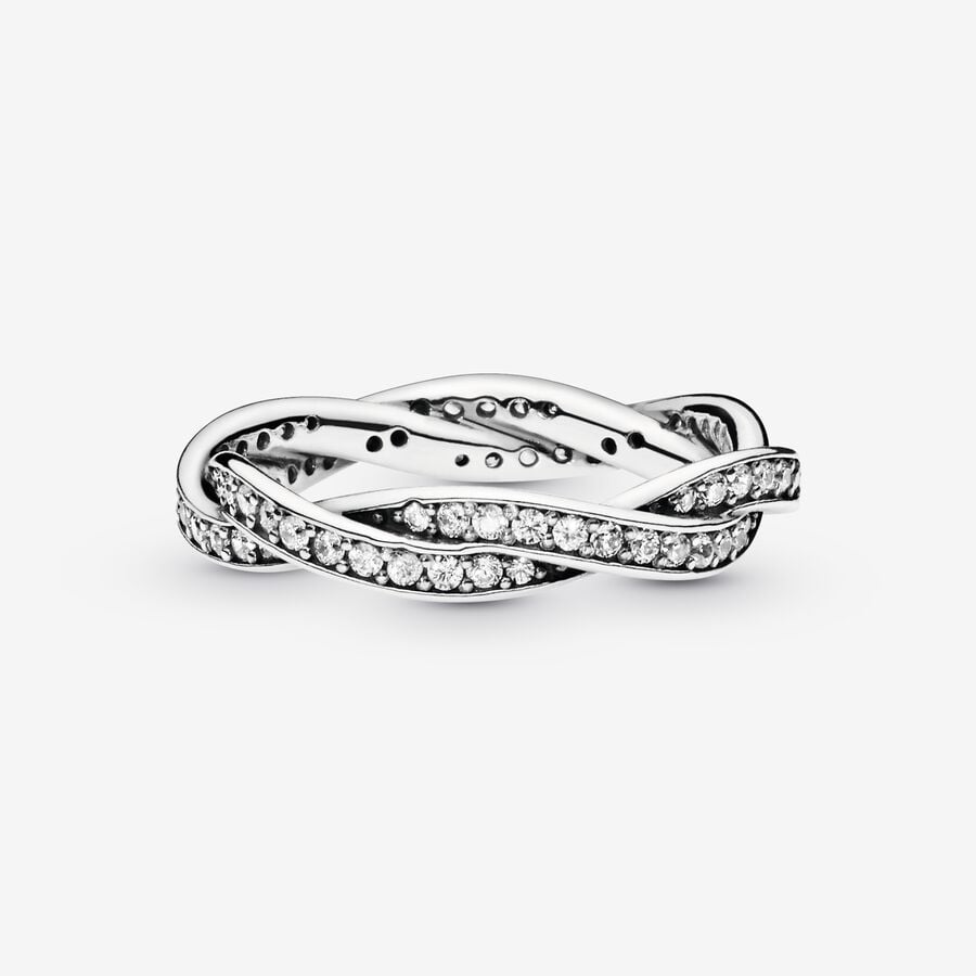 Sparkling Twisted Lines Ring - Image 3
