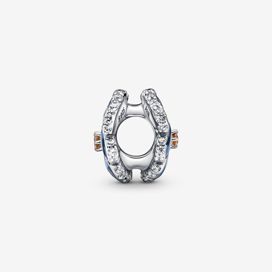 Blue Pansy Flower Charm - Image 3