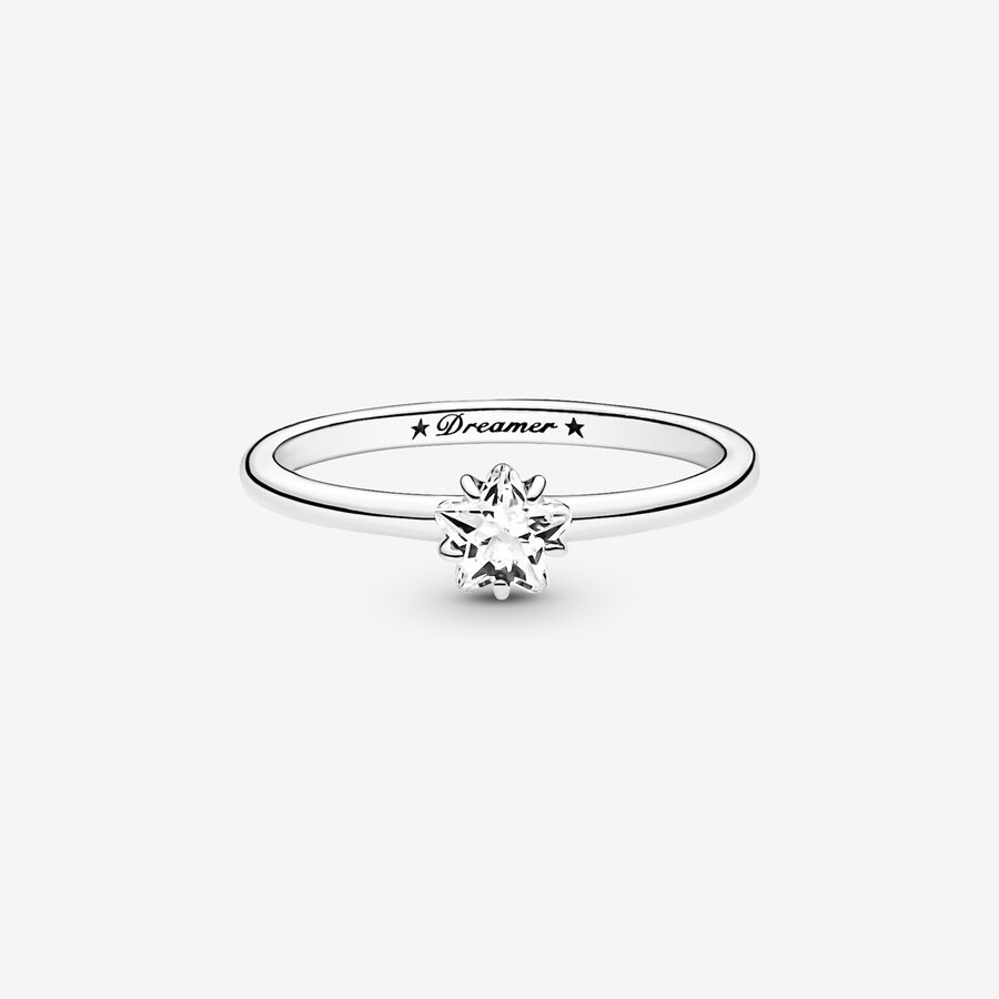 Celestial Sparkling Star Solitaire Ring - Image 3
