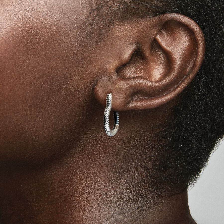 Moments Heart Charm Hoop Earrings - Image 2