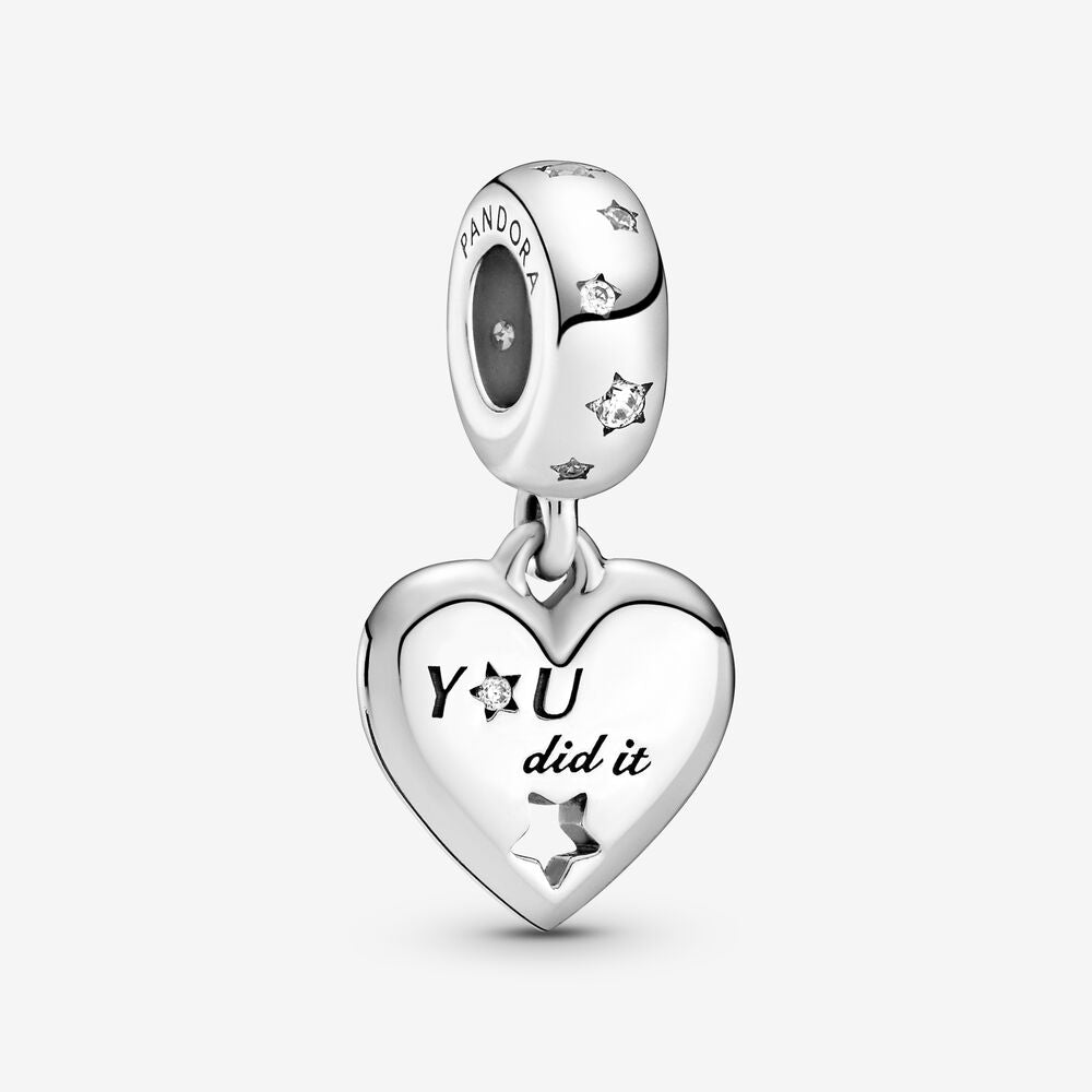 Congratulations Heart & Stars Dangle Charm - Image 2