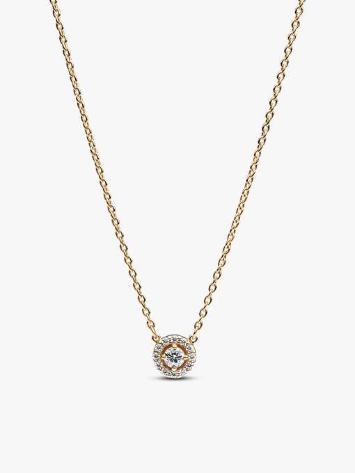 Golden Pave Halo Jewelry Set - Image 3