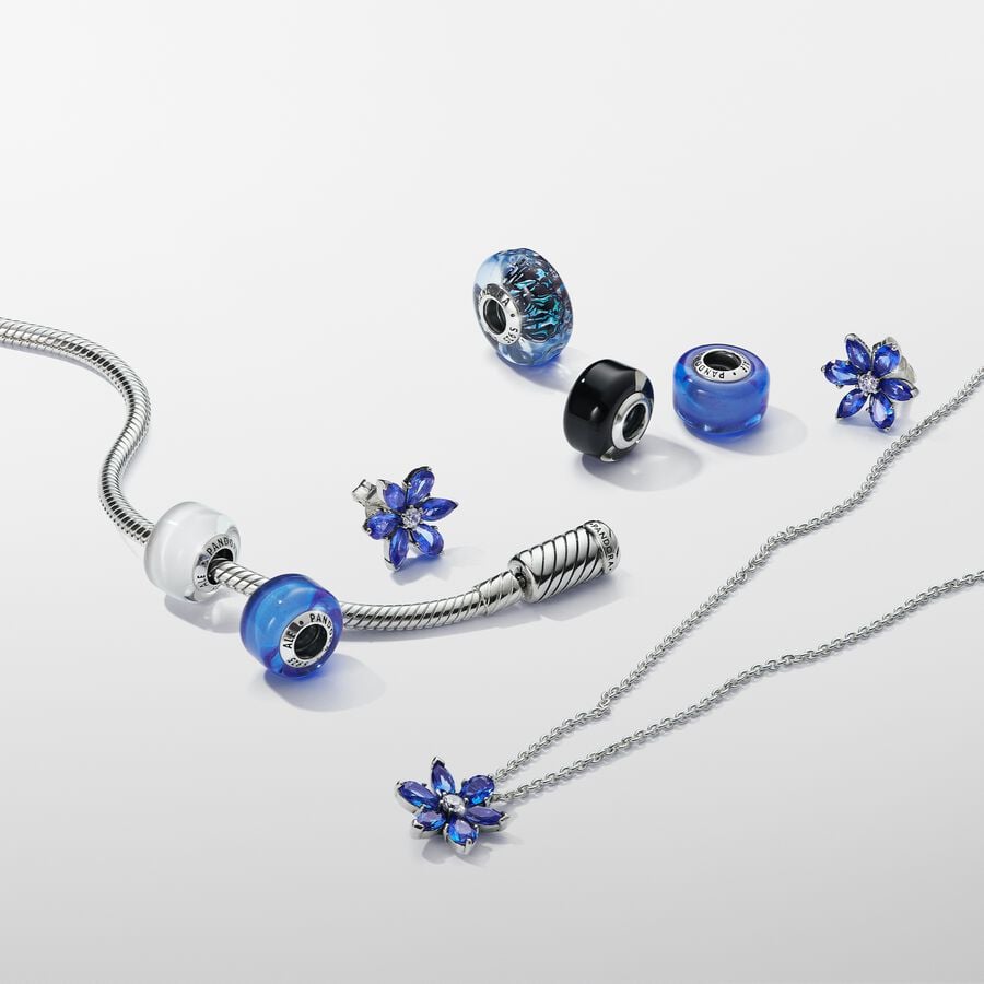 White Mini Murano Glass Charm - Image 4