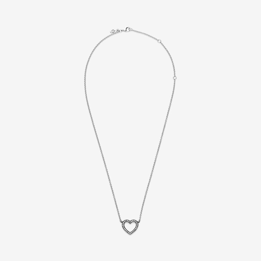 Sparkling Open Heart Necklace - Image 2