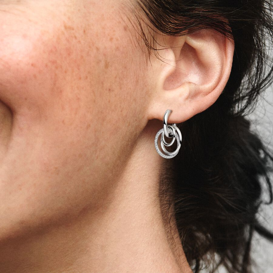 Family Always Encircled Hoop Earrings - Image 2