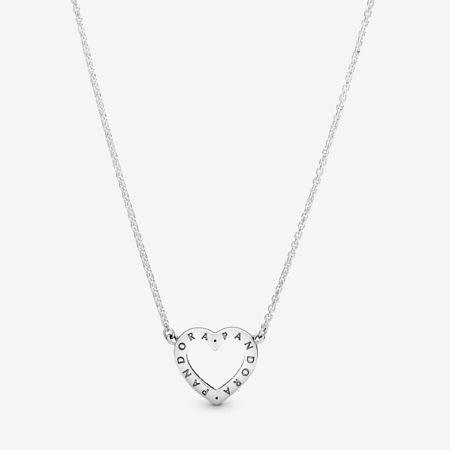 Sparkling Open Heart Necklace - Image 3