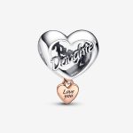Love You Daughter Heart Charm