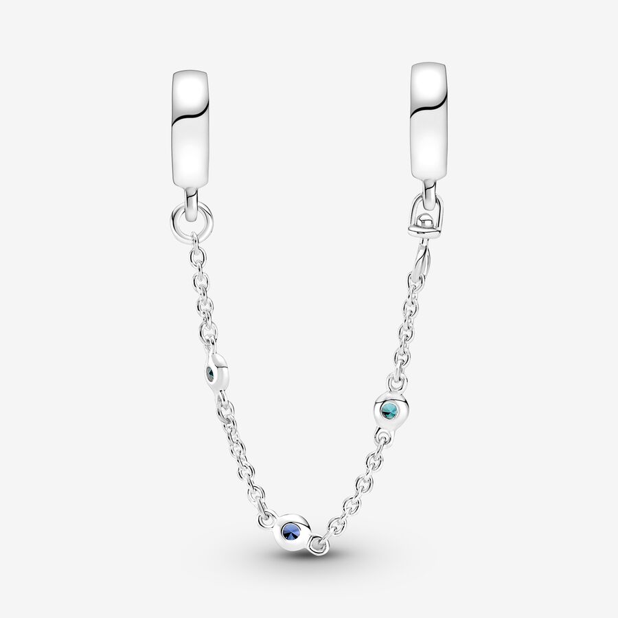 Triple Blue Stone Safety Chain - Image 2