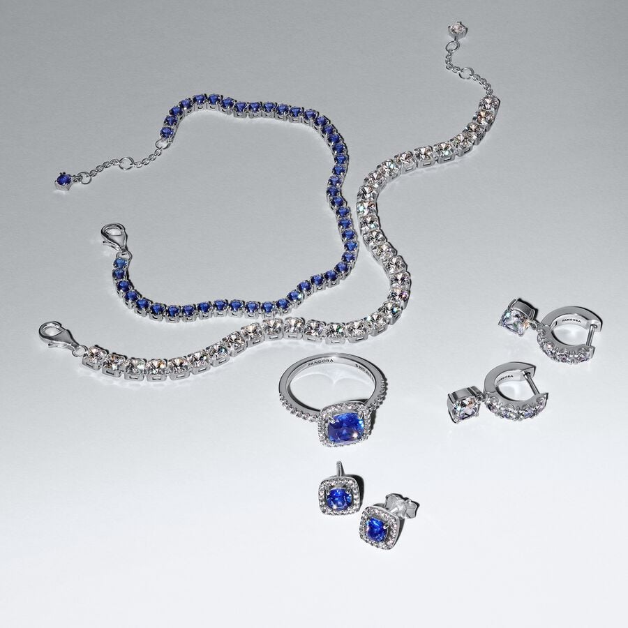 Sparkling Blue Tennis Bracelet - Image 3