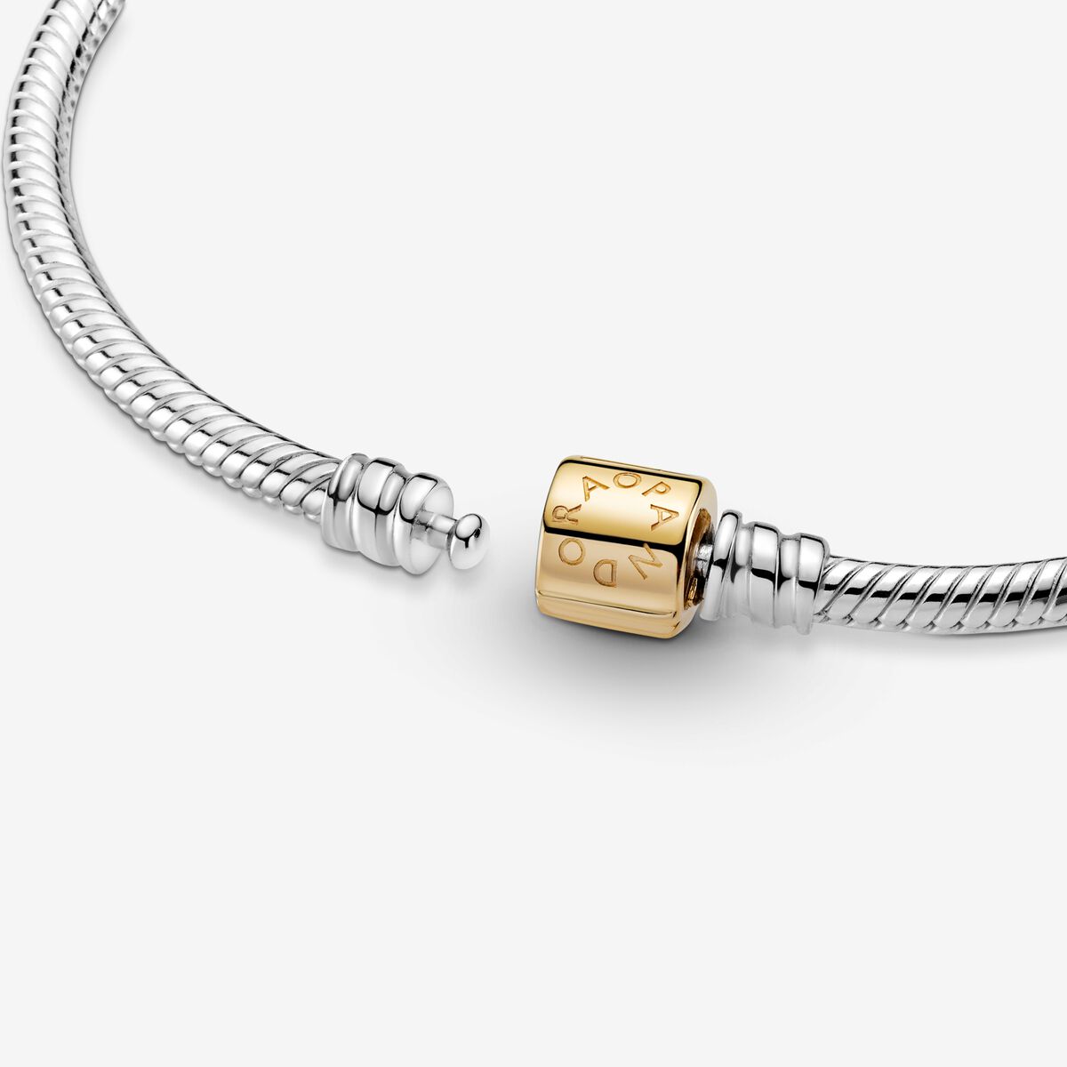 Moments Two-tone Barrel Clasp Snake Chain Bracelet - Image 4