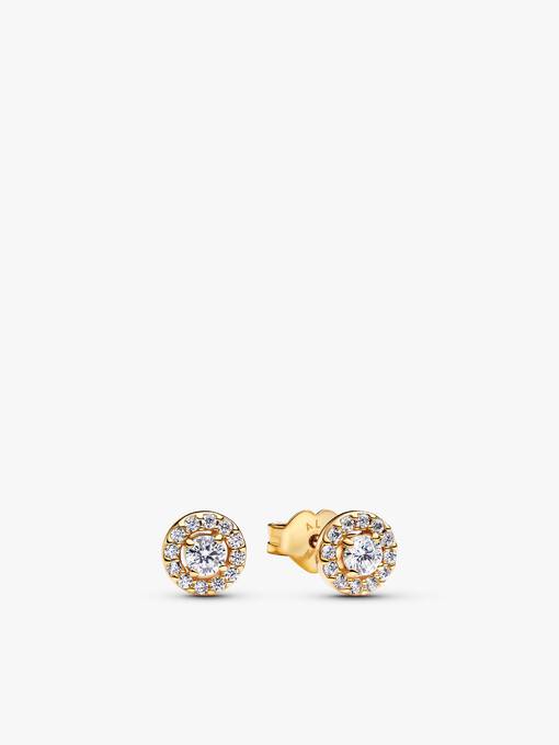 Golden Pave Halo Jewelry Set - Image 4
