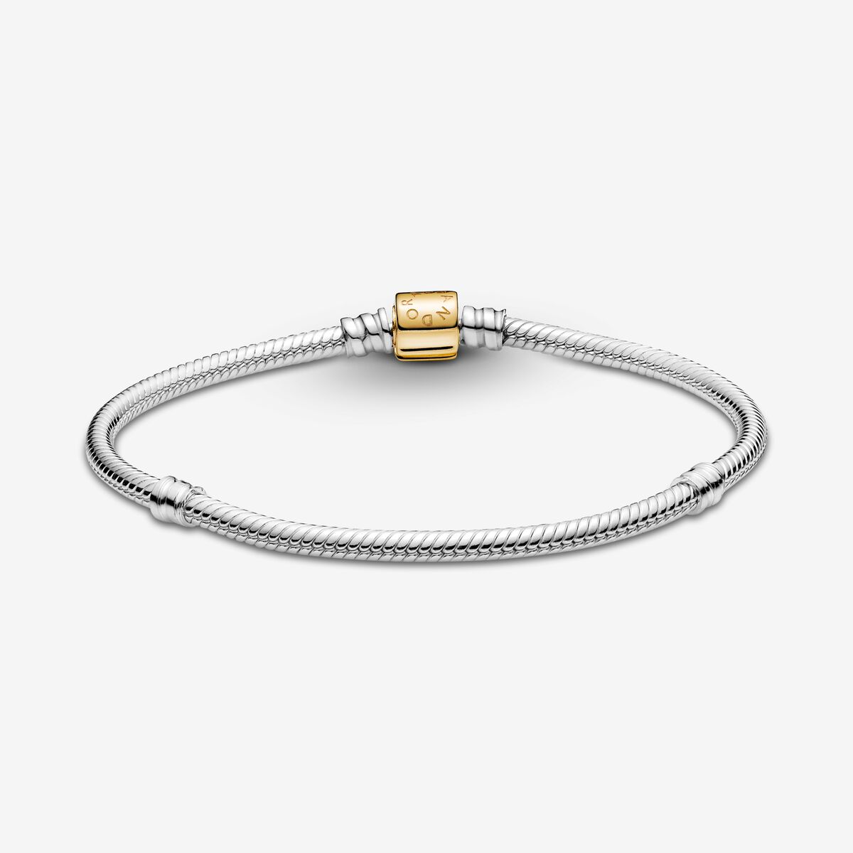 Moments Two-tone Barrel Clasp Snake Chain Bracelet - Image 2