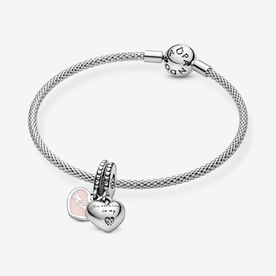 Mother & Daughter Hearts Dangle Charm - Image 2