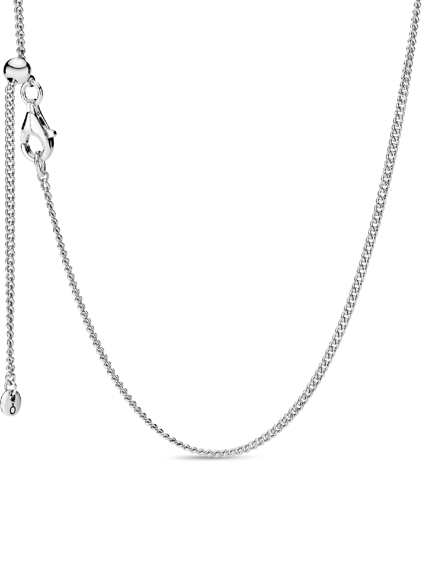 Engravable Sparkling Square Tag Pendant Necklace - Image 3