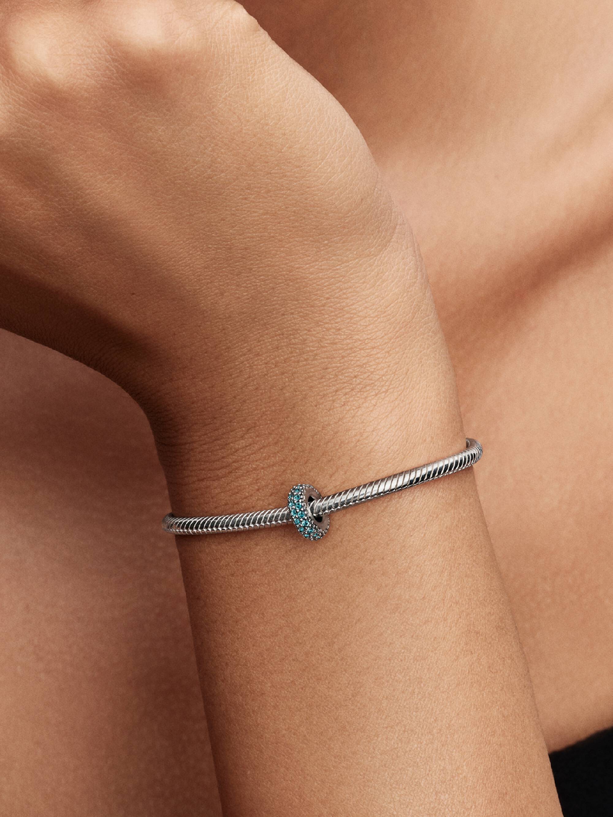 Ice Blue Stone Spacer Charm - Image 3