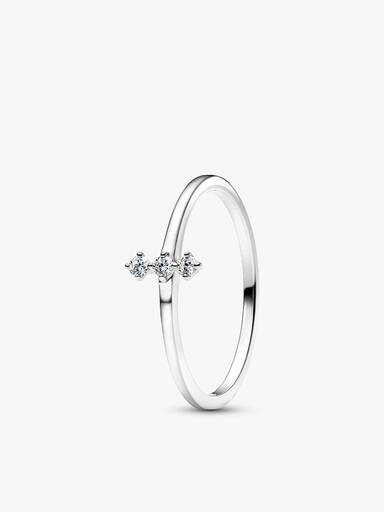 Era Lab-Grown Diamond White Gold Open and Trio Ring Set - Image 2