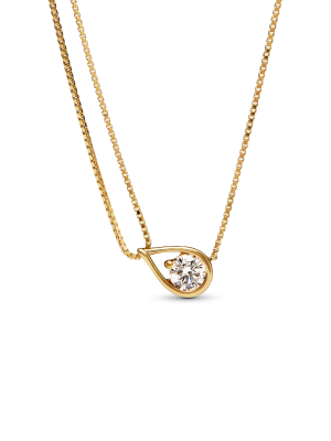 Infinite 14k Gold Lab-grown Diamond Double Chain Collier Necklace